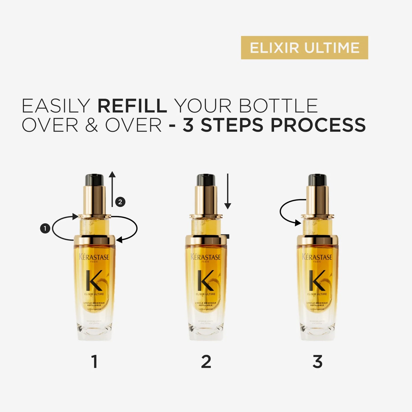 Elixir Ultime L'Huile Originale Refillable Hair Oil, 75ml